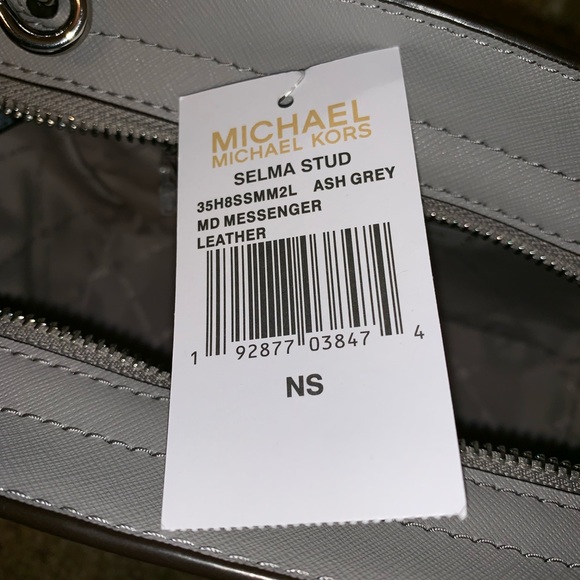 Michael Kors Selma Stud Ash Grey Crossbody +Wallet - Picture 8 of 8